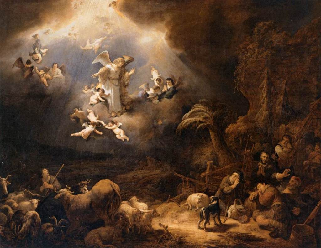 Angels Announcing Christ's Bith to the Shepherds by Govert Flinck