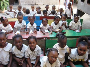 Haitian school children