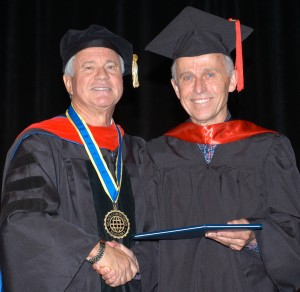 GCS president Dr. Russell Duke with graduate Ken Williams