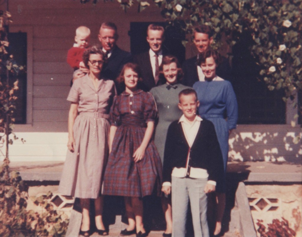 The Pyle family - Elva is in the second row from top at the left.