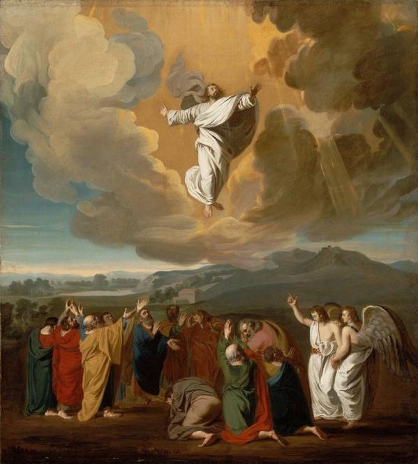 Jesus_ascending_to_heaven by John Singleton Copley, 1775 public domain via Wikimedia Commons