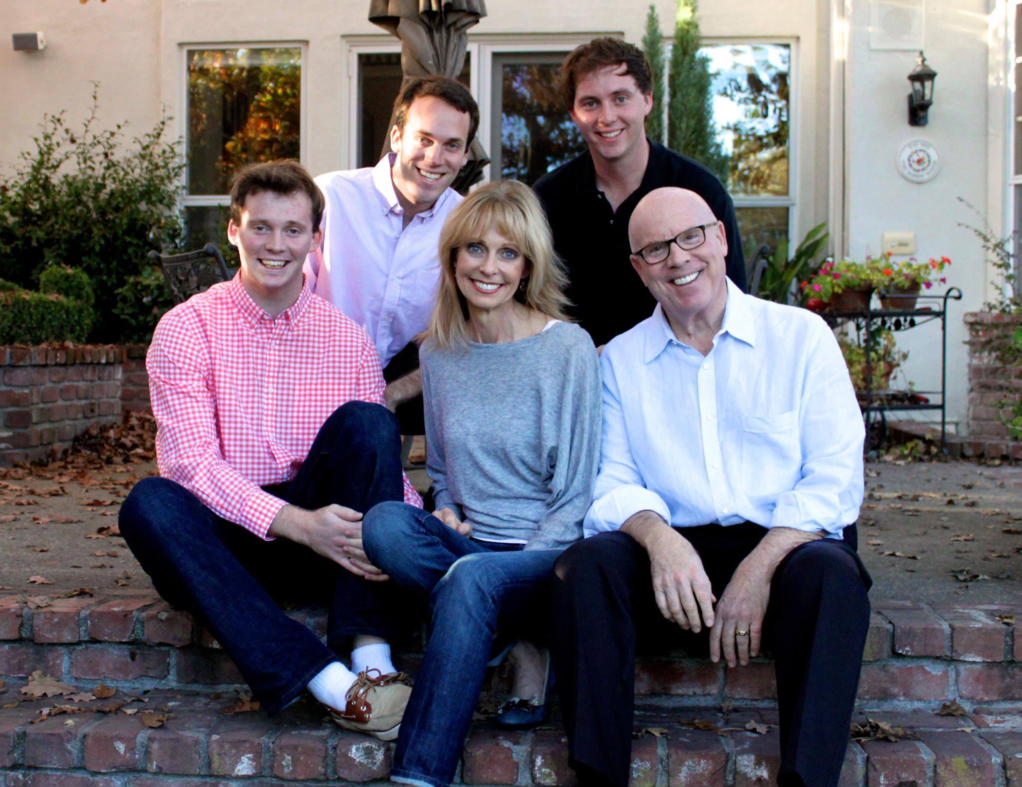 Harris family (L to R): Richard, David, Jan, Michael and Peter. 