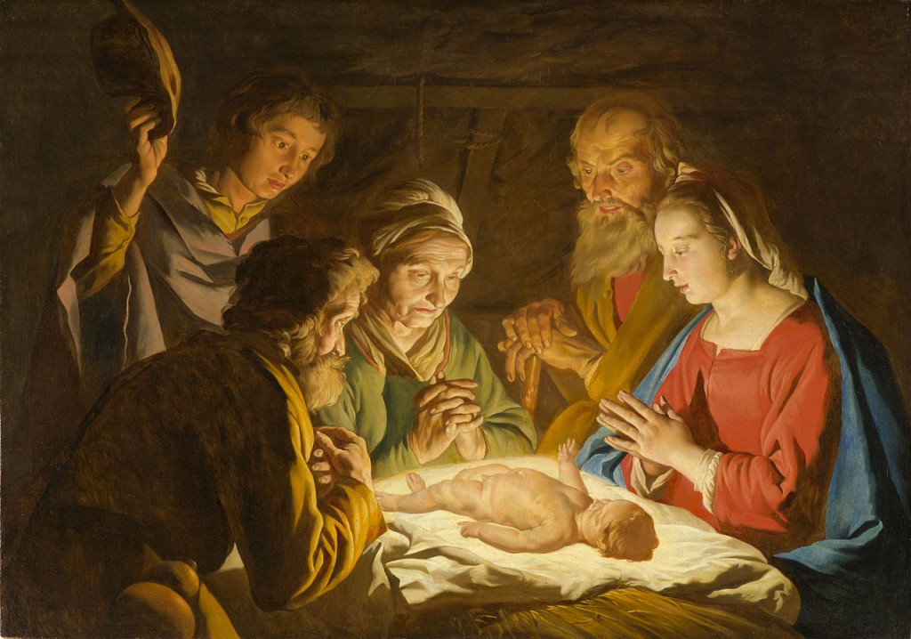 The Adoration of the Shepherds by Matthias Stom Stomer (public domain fia Google Cultural Instittue)