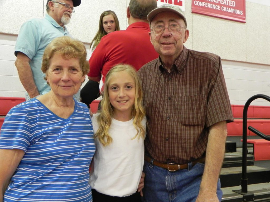 Jean and Arlen with their granddaugher