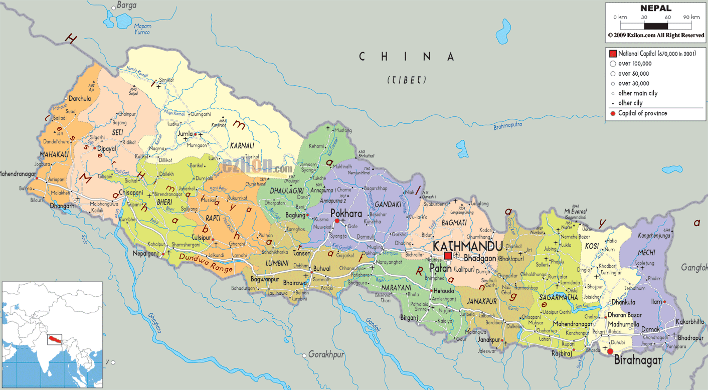 Spreading The Gospel In Nepal GCI Update   Political Map Of Nepal 