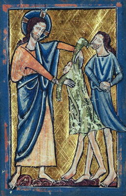 MMT223881 God Clothing Adam and Eve, from a Book of Hours (vellum); by Brailes, William de (fl.c.1230); 9.7x6.7 cm; Musee Marmottan, Paris, France; Giraudon; English, out of copyright