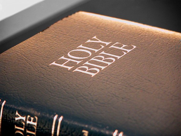 The Holy Bible (public domain via Wikimedia Commons)