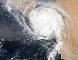 hurricane aerial view