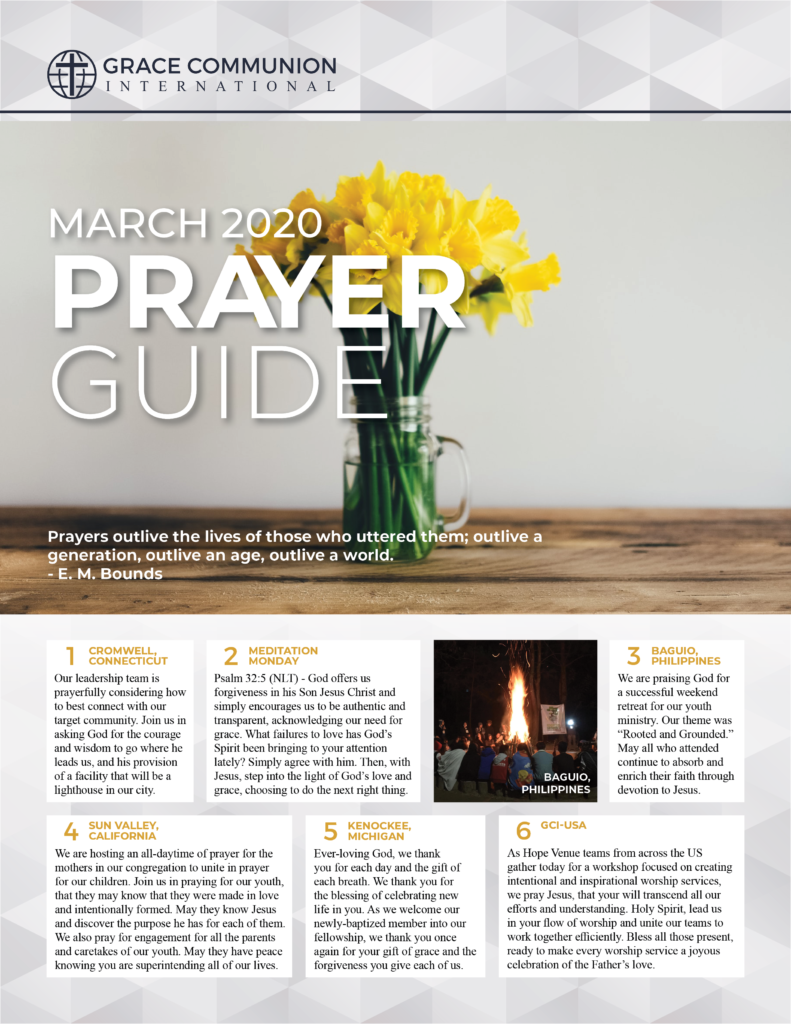 March Prayer Guide GCI Update