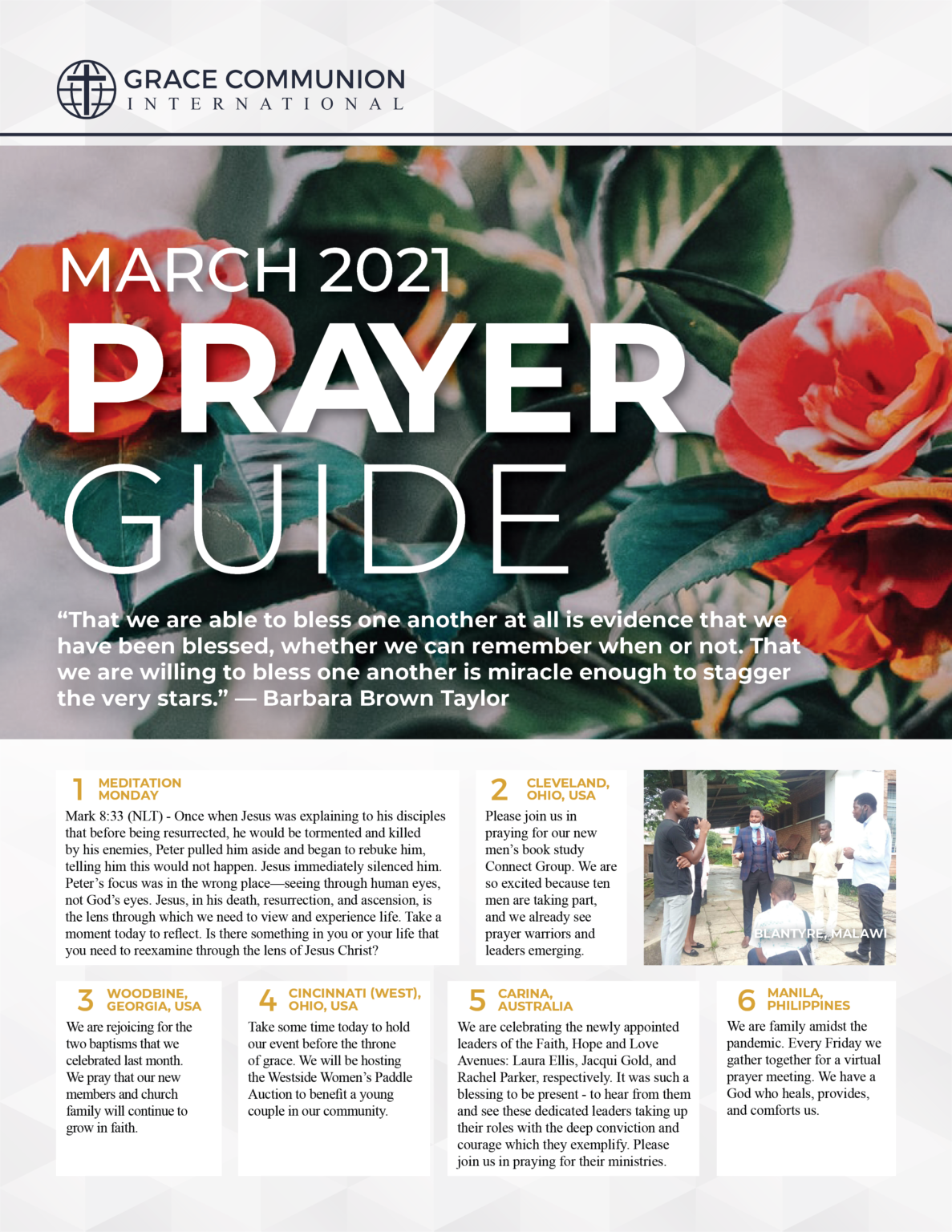 March Prayer Guide GCI Update