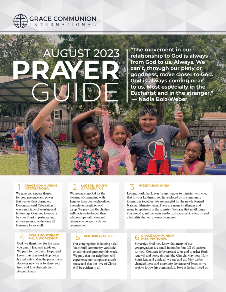 Prayer Guide—august 2023 Gci Update